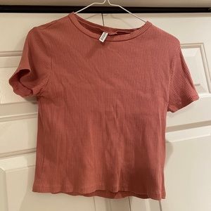 Pink Divided Crop Top